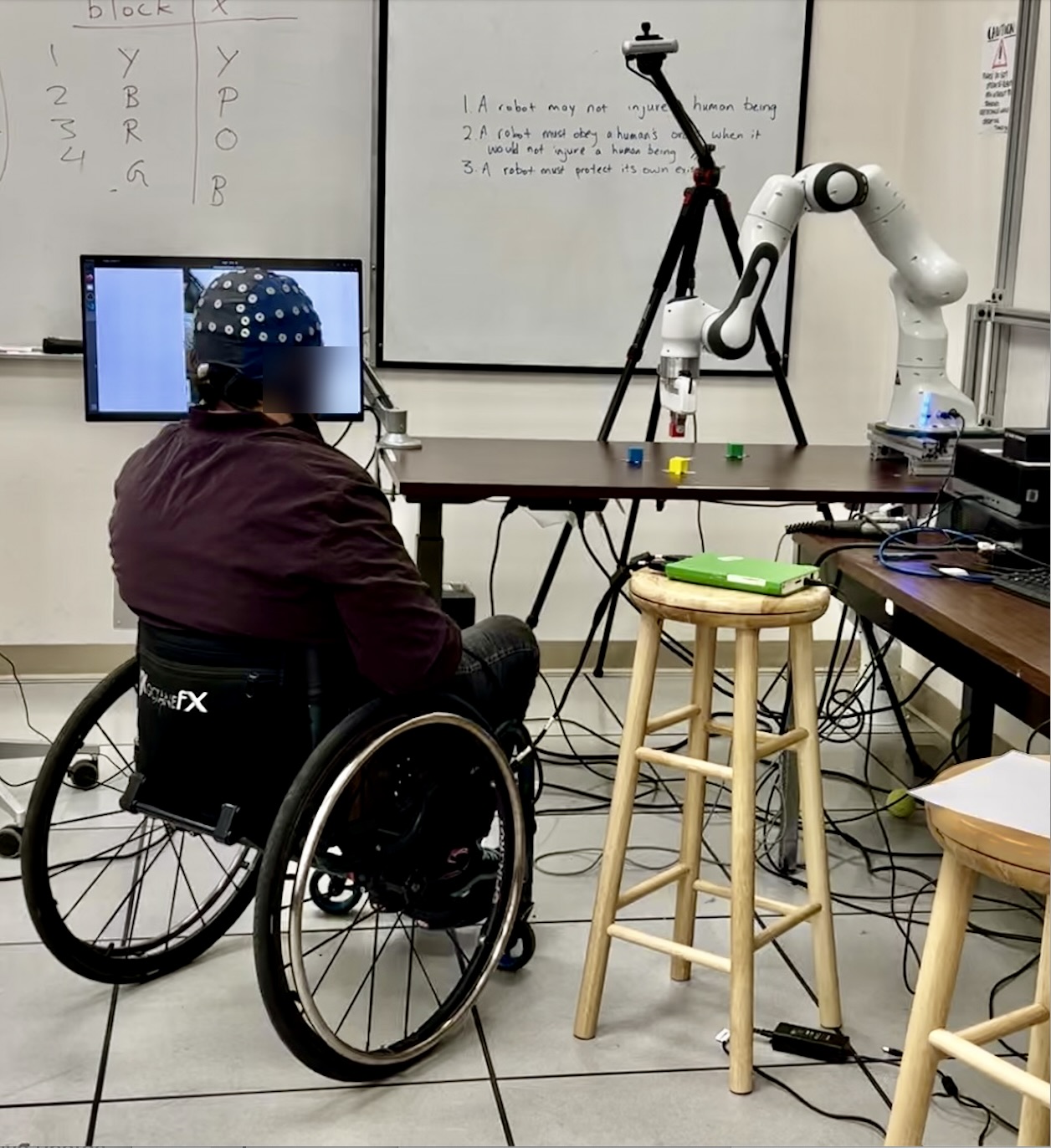 &amp;amp;amp;amp;lt;em&amp;amp;amp;amp;gt;Spinal cord injury participants were challenged to control a computer cursor toward eight targets with and without the AI co-pilot. The new co-pilot increased test participants&amp;amp;amp;amp;amp;rsquo; performance nearly fourfold. Photo courtesy of sangjoon Lee.&amp;amp;amp;amp;lt;/em&amp;amp;amp;amp;gt;