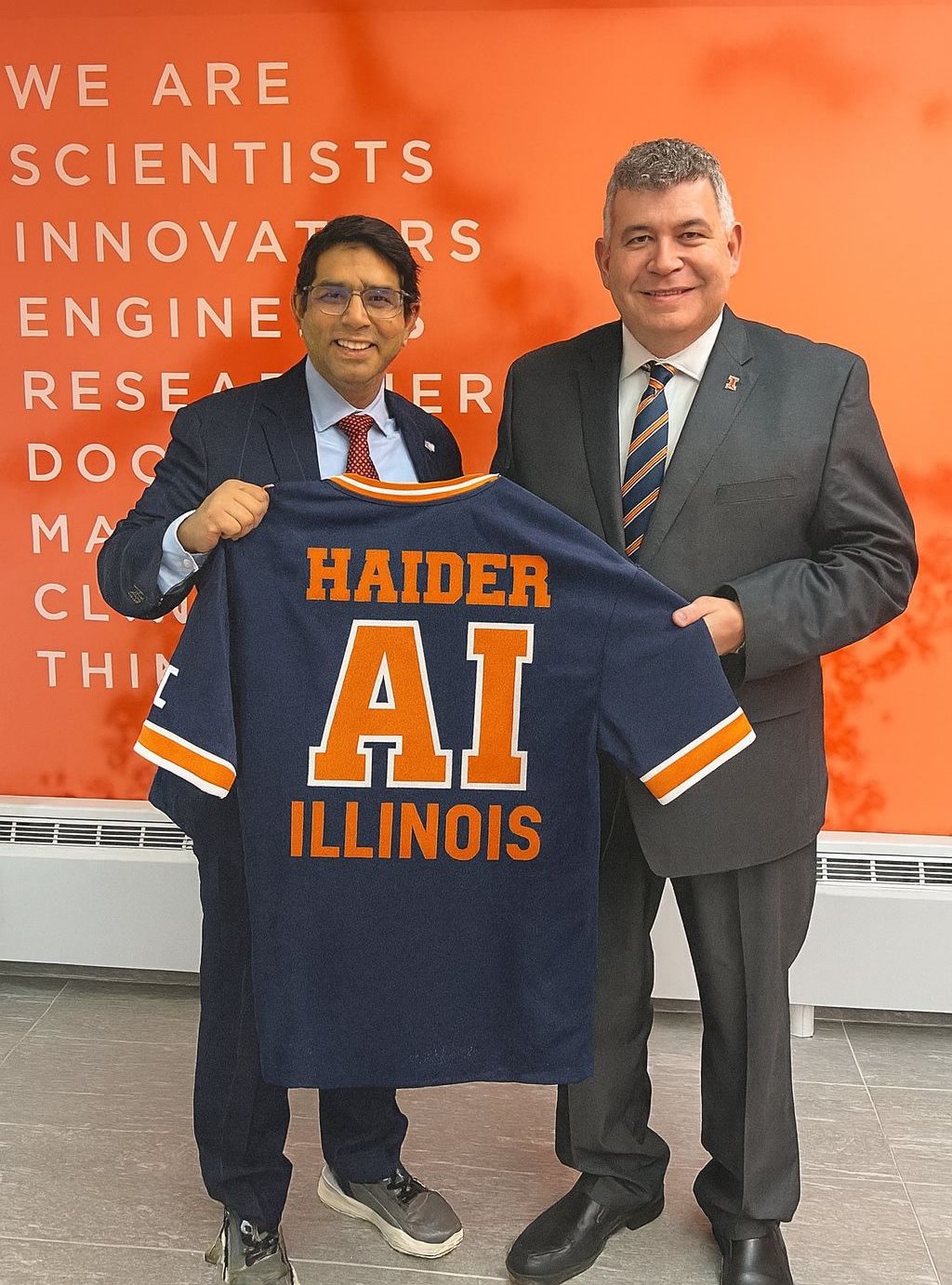 <em>Adil</em><em> Haider (left) has been appointed by CI MED Dean Mark Cohen (right) as the college's first Chief Artificial Intelligence Officer.&nbsp;</em>