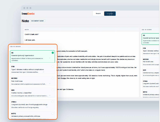 InvoGenix application screenshot