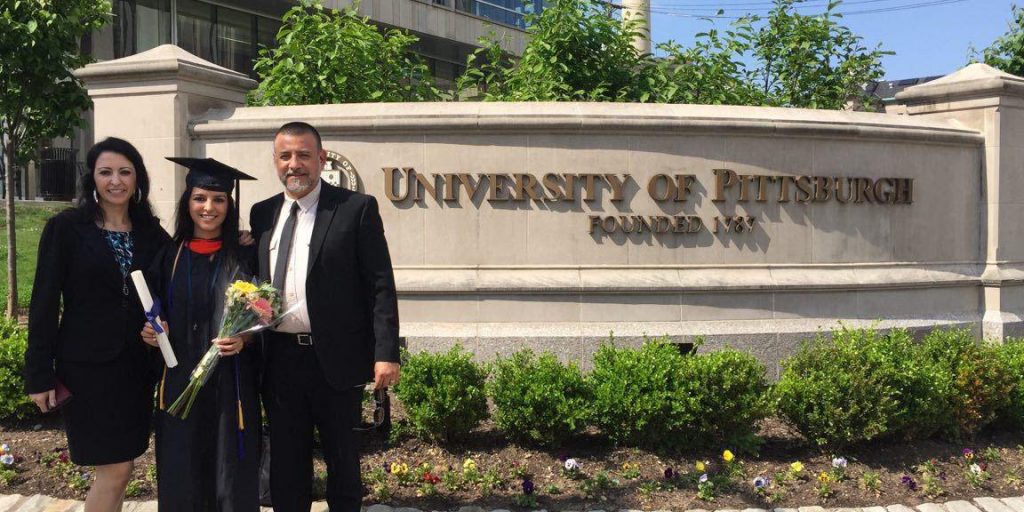Jennifer Cortes at her graduation from University of Pittsburgh.