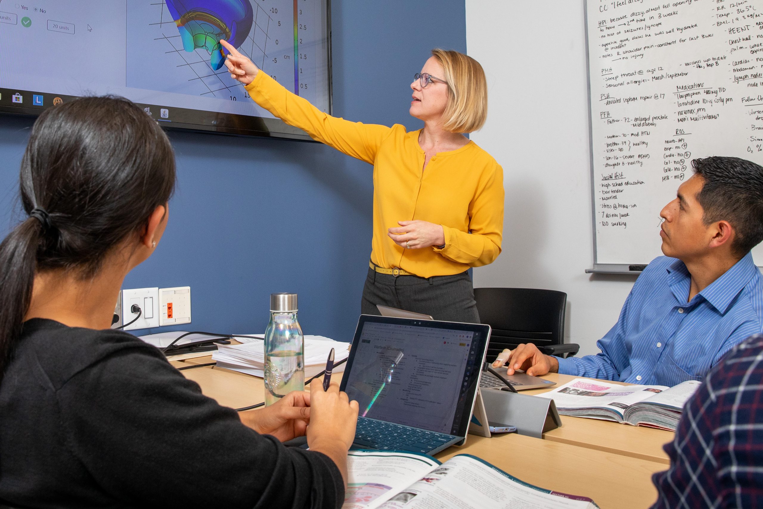 Students in the Carle Illinois College of Medicine, the worldâ€™s first engineering-based medical school, work on their studies in the facilities at the JUMP Simulation Centert in Everitt Lab. A partnership between the University of Illinois at Urbana-Champaign and the Carle Health System, the college aims to create a cohort of physician-innovators.