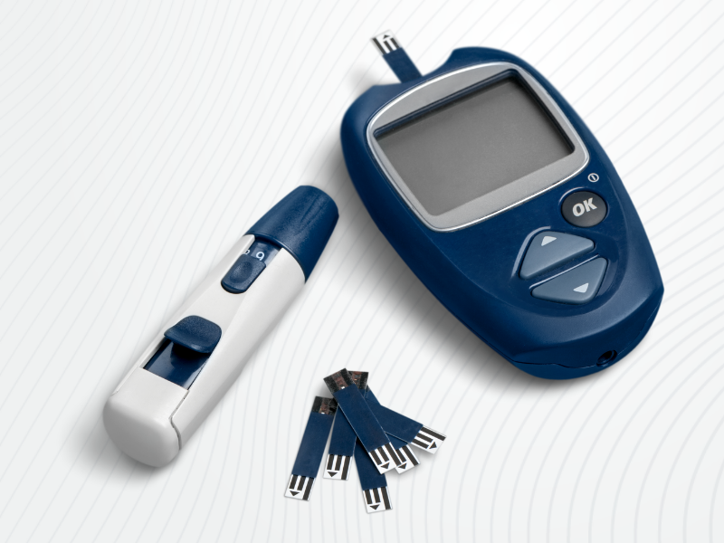 Blood glucose meter and testing materials