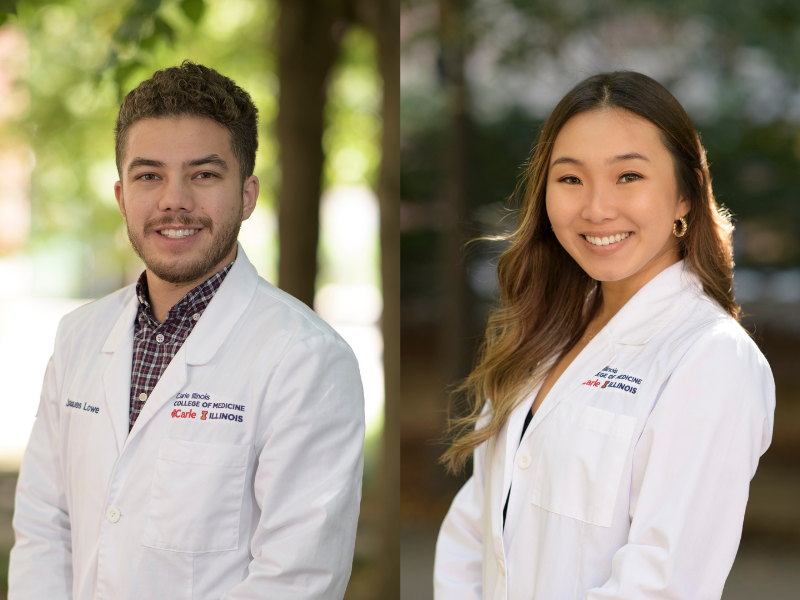 Jacques Lowe and Claire Lee, Carle Illinois College of Medicine