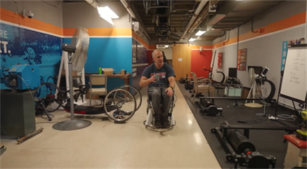 &amp;lt;em&amp;gt;Researcher Adam Bleakney demonstrates the hands-free wheelchair prototype. Watch the video featuring the team's invention &amp;lt;a href=&amp;quot;https://www.youtube.com/watch?v=Y9mBY8DMyGQ&amp;quot;&amp;gt;here.&amp;lt;/a&amp;gt;&amp;lt;a href=&amp;quot;https://www.youtube.com/watch?v=Y9mBY8DMyGQ&amp;quot;&amp;gt;&amp;lt;/a&amp;gt;&amp;lt;/em&amp;gt;