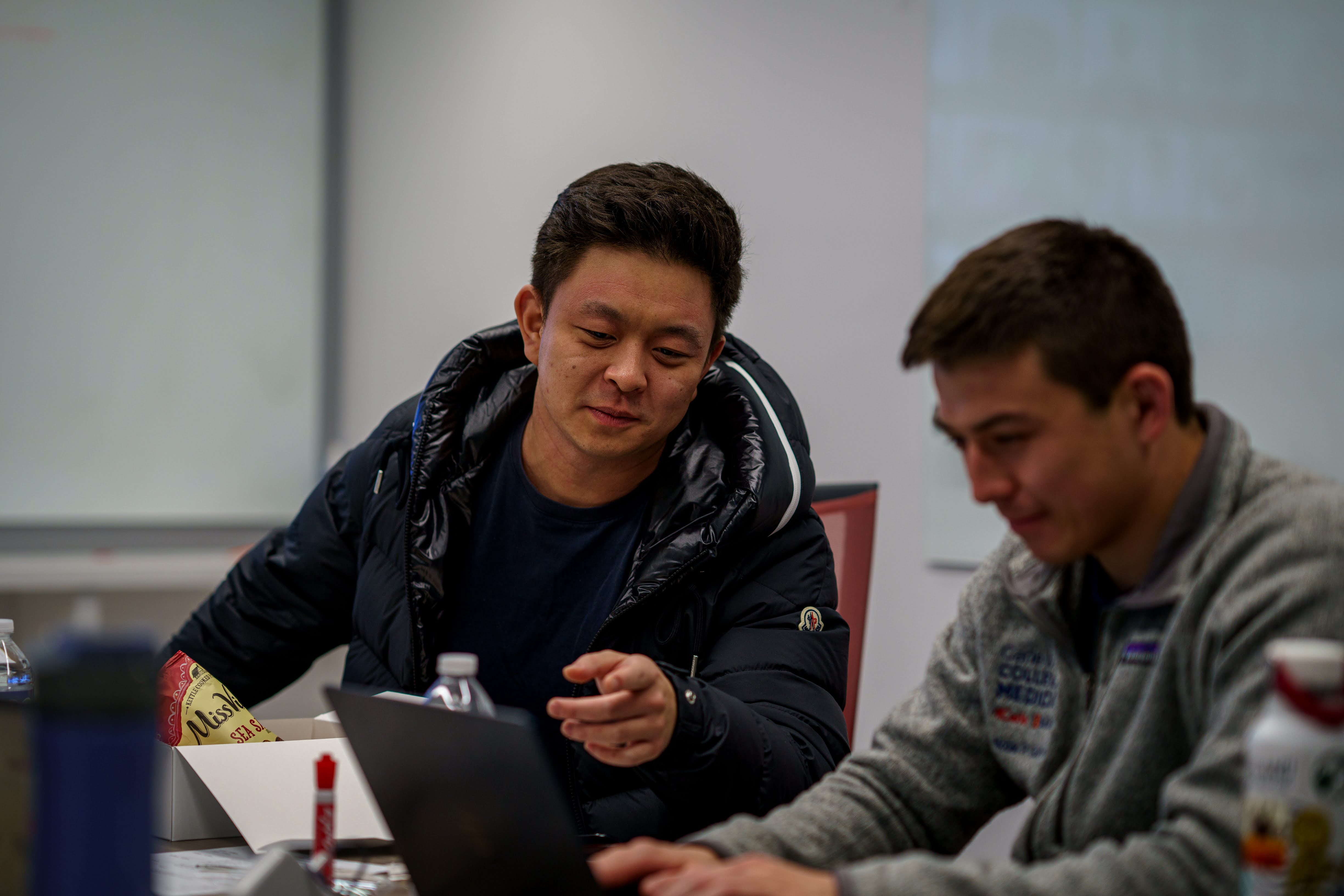 &amp;amp;amp;lt;em&amp;amp;amp;gt;Richard Um and Modan Goldman of team NIRolytics collaborate during the student Health Make-a-Thon.&amp;amp;amp;lt;/em&amp;amp;amp;gt;