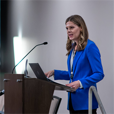 &amp;amp;amp;lt;em&amp;amp;amp;gt;Katie Ruger, EdD, of Michigan State University at the 2024&amp;amp;amp;amp;nbsp;MEdX conference, on January 25, 2024. Photo by&amp;amp;amp;amp;nbsp;Kaden Rawson.&amp;amp;amp;lt;/em&amp;amp;amp;gt;