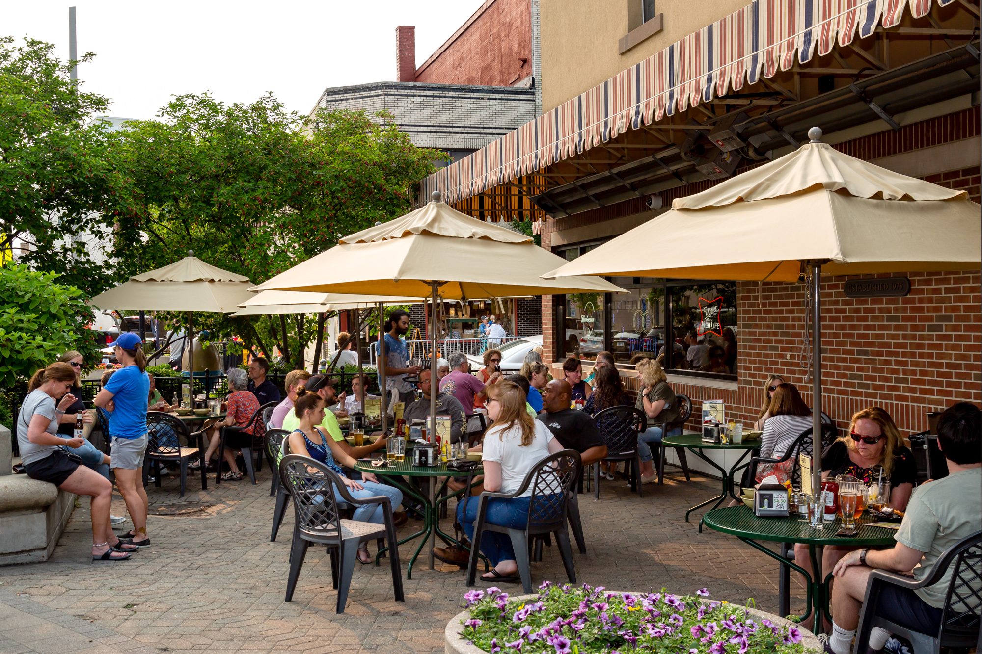 The Esquire patio in downtown Champaign, Illinois. 